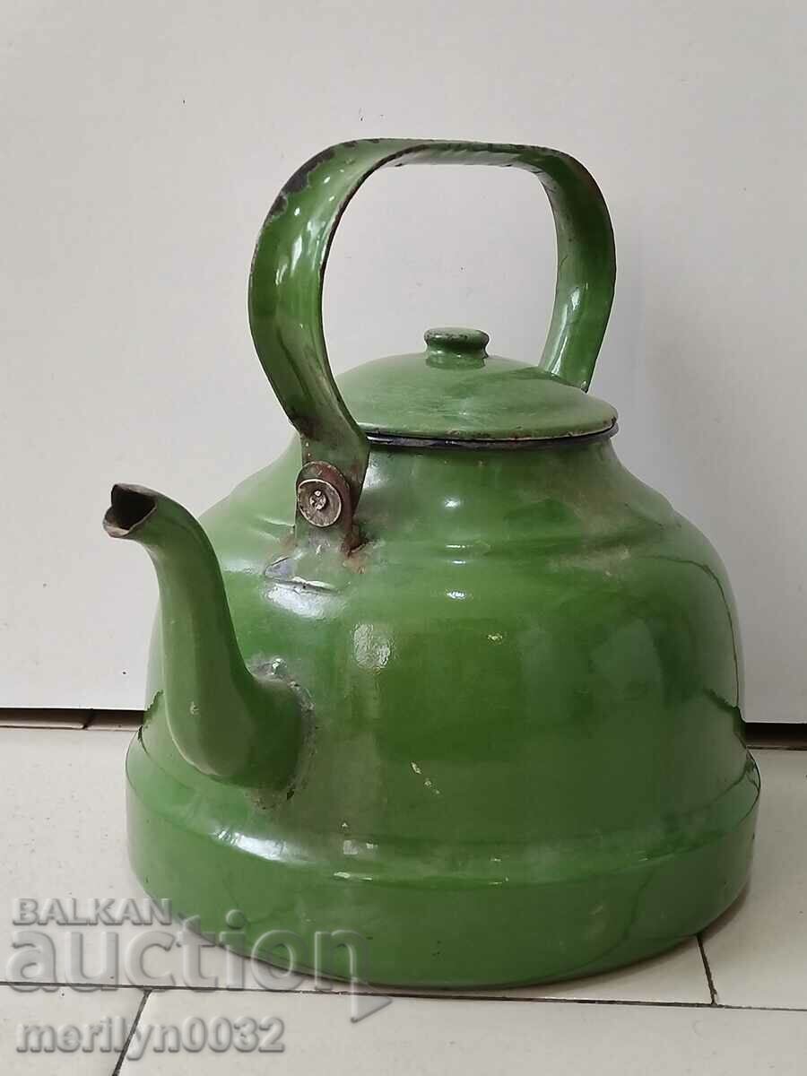 Delivery of Enameled teapot made of soca, dish with enamel, NRB Delivery of Enameled teapot made of soca, dish with enamel, NRB