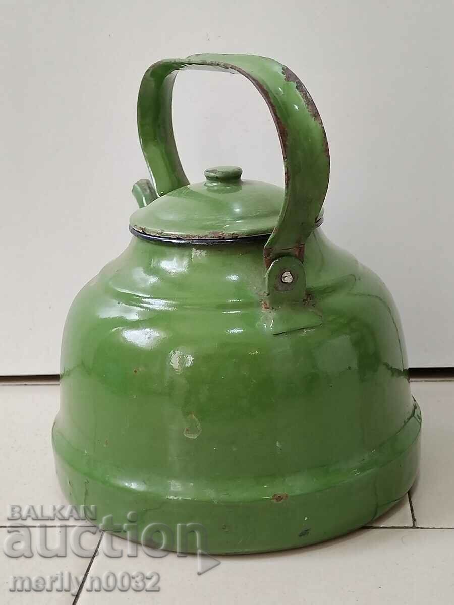Enameled teapot made of soca, dish with enamel, NRB - 6 Enameled teapot made of soca, dish with enamel, NRB - 6