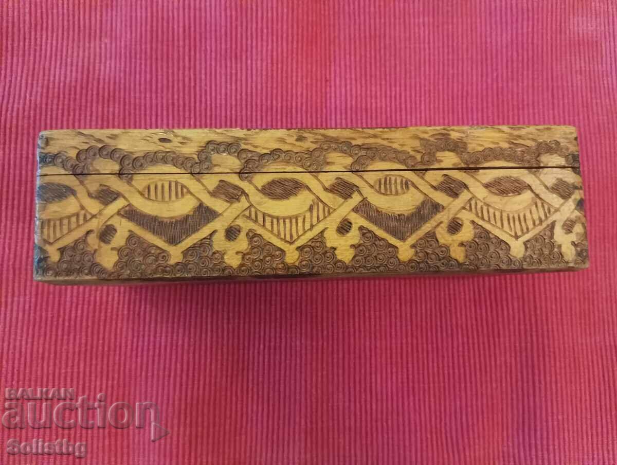 Old pyrographed wooden box. with price € 43.46 | 85.00 BGN