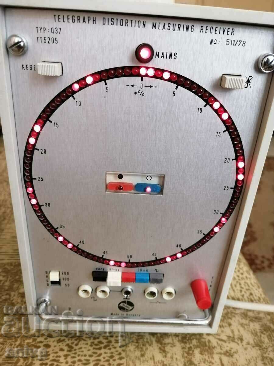 Apparatus for measuring telegraph distortions