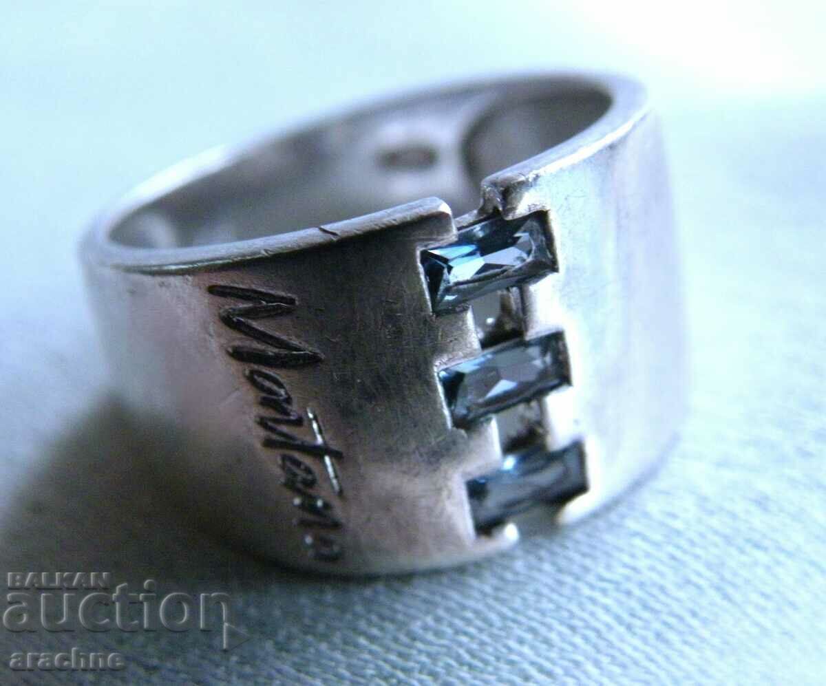 Licitație Inel de argint de designer francez Claude Montana Licitație Inel de argint de designer francez Claude Montana