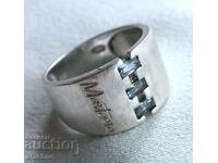 Claude Montana French designer silver ring