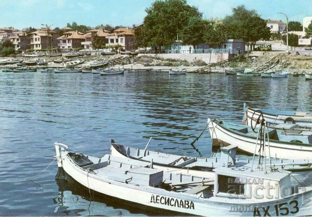 Carte poștală veche - Ahtopol, Fisherman's Wharf