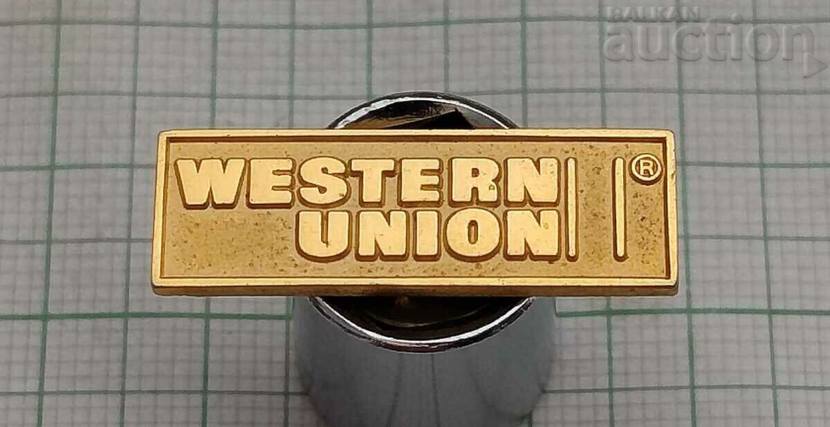 PIN BADGE LOGO WESTERN UNION