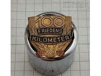 GDR GERMANY NATIONAL FRONT 100 km 1968 BADGE