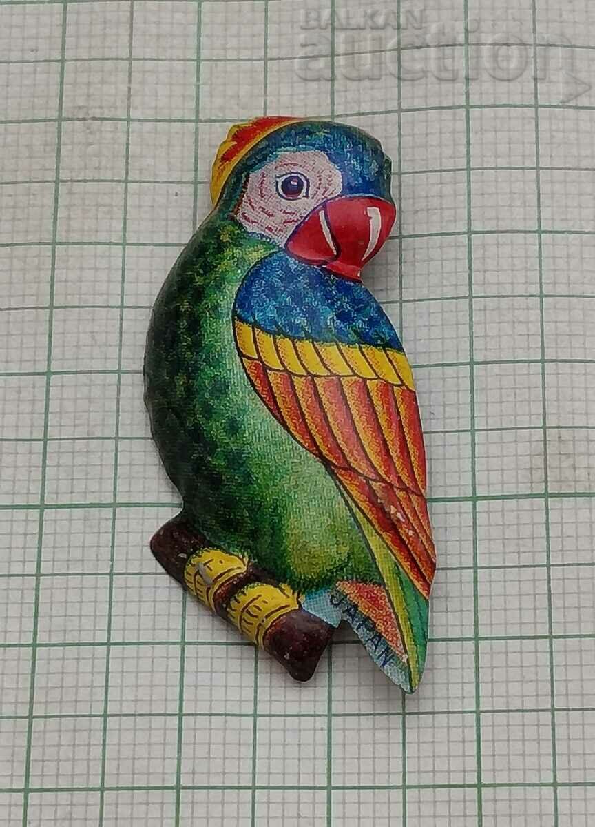 PARROT TIN PARROT JAPONIA ANII 1950 BADGE