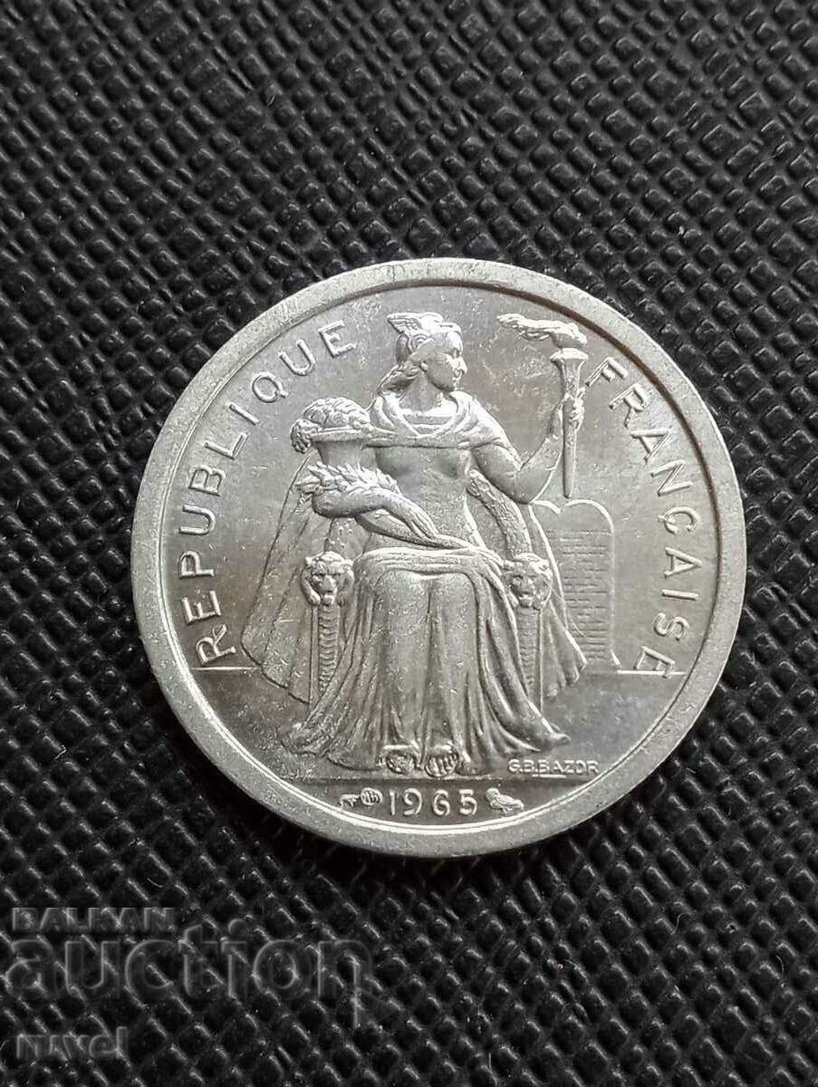 French Polynesia, 1 franc 1965 with price 2.60 BGN | € 1.33 French Polynesia, 1 franc 1965 with price 2.60 BGN | € 1.33