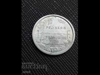 French Polynesia, 1 franc 1965