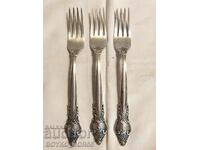 Original Russian Soc USSR Melchior Deep Silver Plated Forks