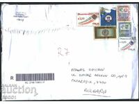 Traveled envelope with stamps 100 years FIFA Football 2004 Post Italy