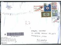 Traveled envelope with stamps 100 years FIFA Football 2004 Post Italy
