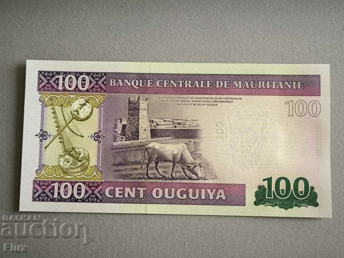 Banknote - Mauritania - 100 Ouguiya UNC | 2015 with price 7.75 BGN | € 3.96 Banknote - Mauritania - 100 Ouguiya UNC | 2015 with price 7.75 BGN | € 3.96