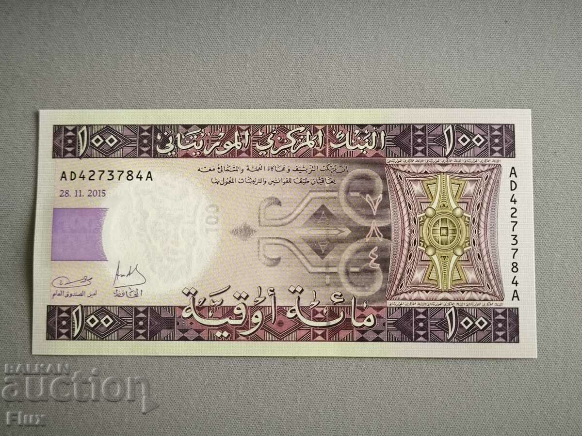 Bancnota - Mauritania - 100 oguias UNC | 2015