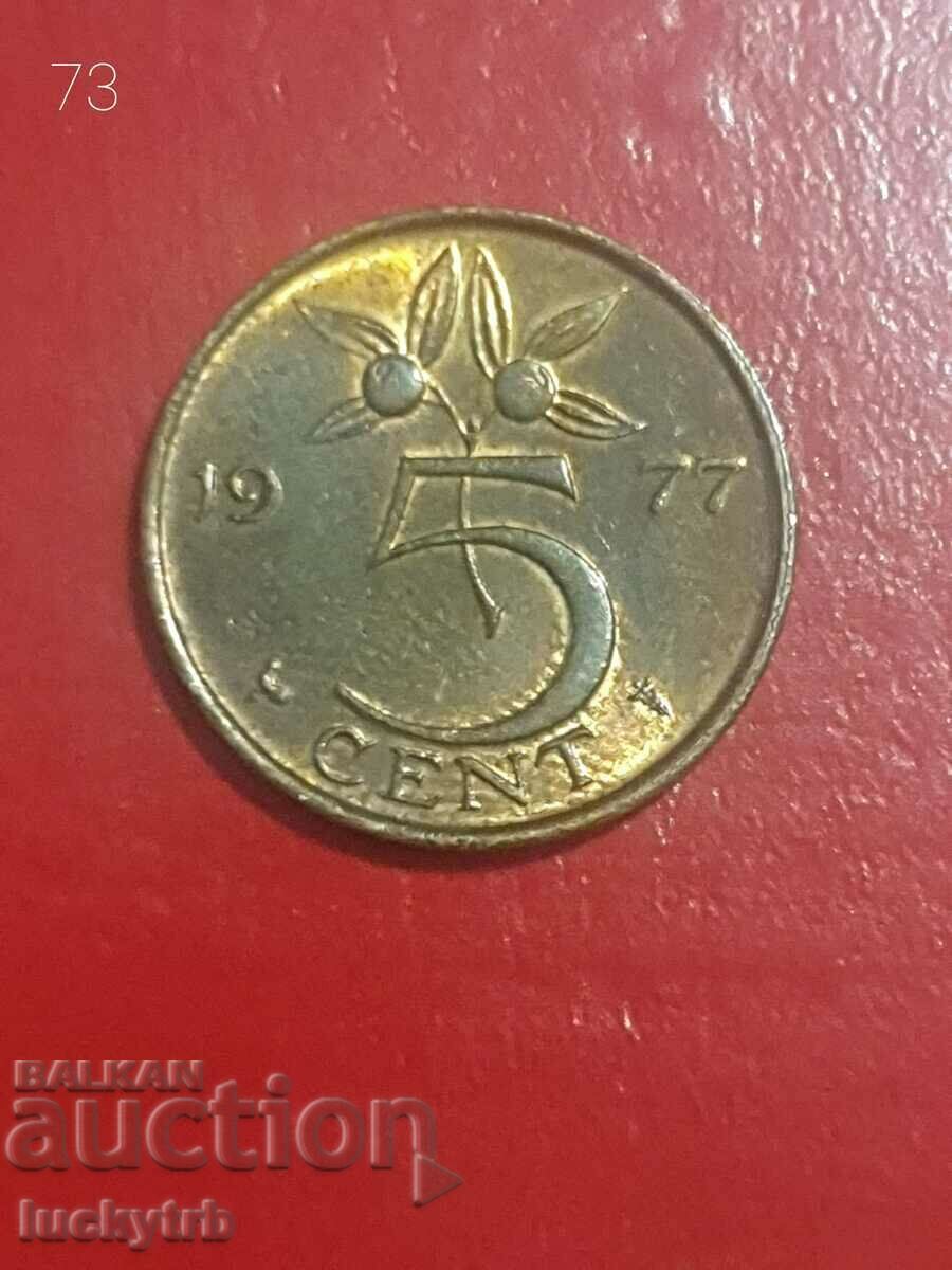 5 cents 1977 - Netherlands