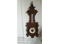 Old weather station, thermometer, barometer