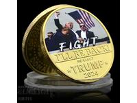 President Donald Trump 2024 coin, US dollar