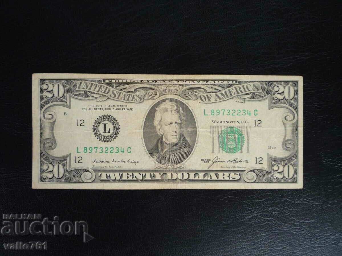 USA 20 DOLLARS 1985