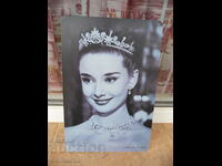 Metal plaque movie audrey hepburn movie icon crown beautiful