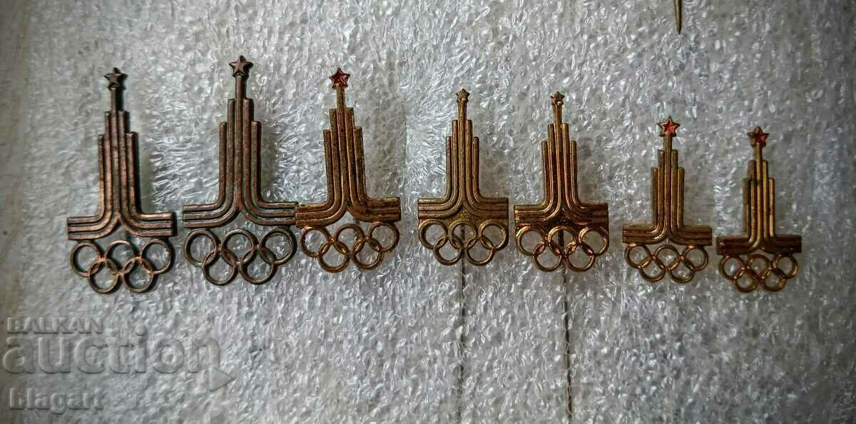 Moscow 1980, 7 Olympic badges