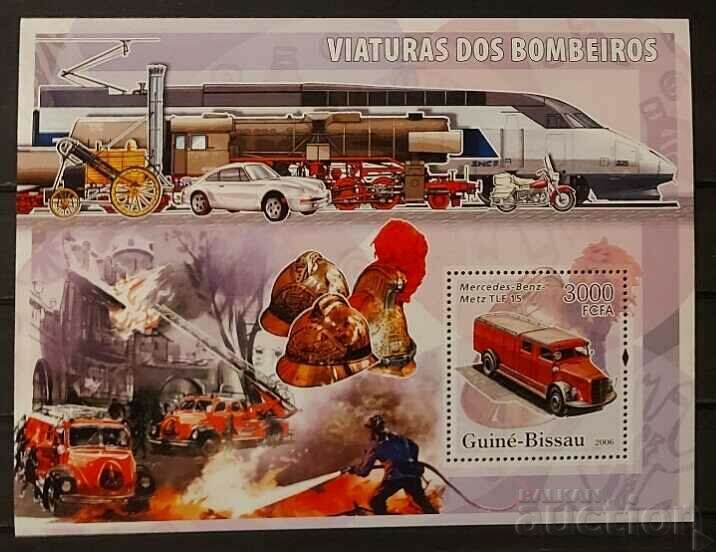 Guinea Bissau 2006 Cars/Fire Block MNH