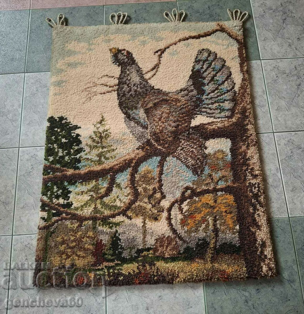 Auction Woven wool panel for hanging, carpet Auction Woven wool panel for hanging, carpet