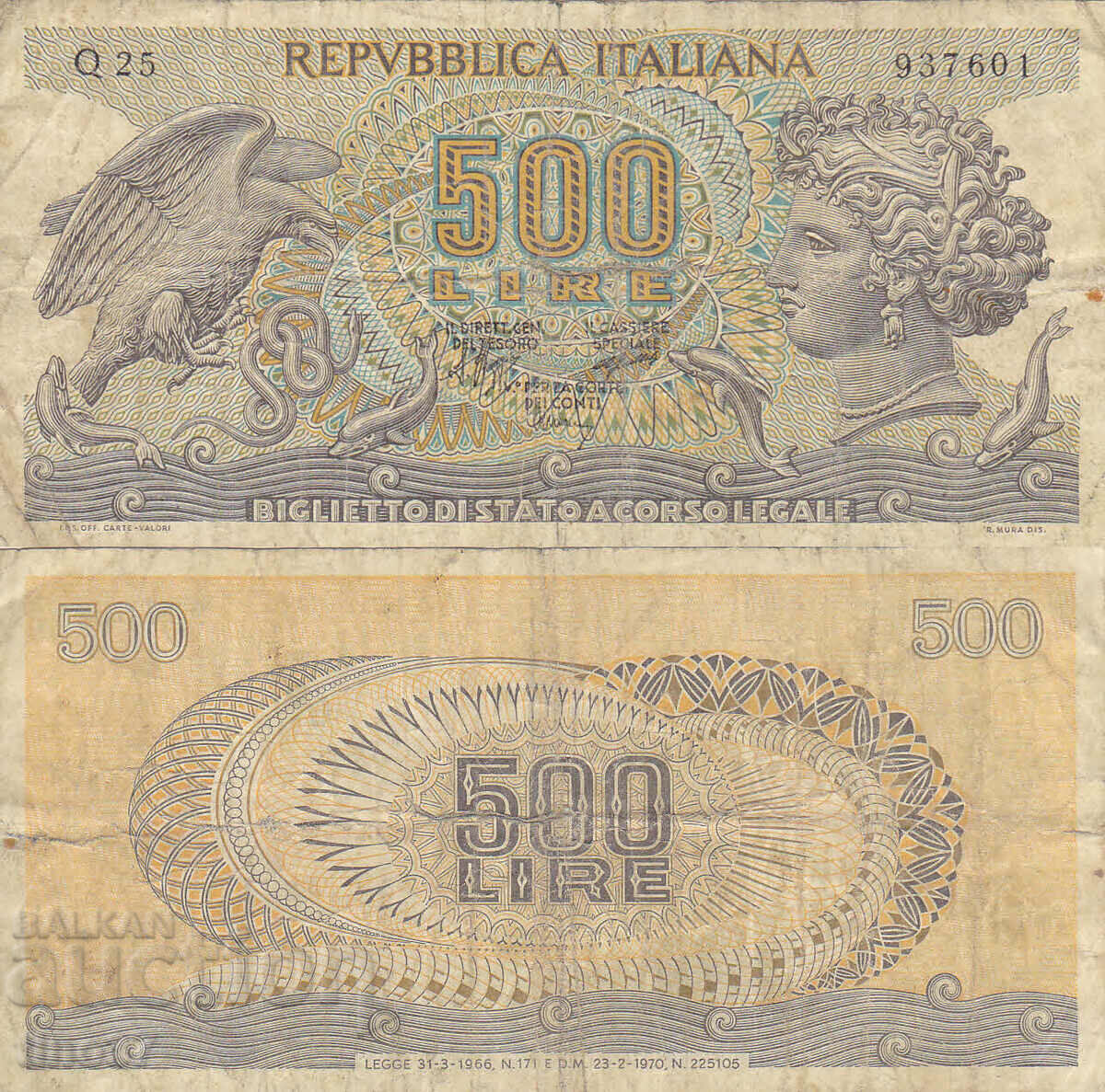 tino37- ITALIA - 500 LIRE - 1970