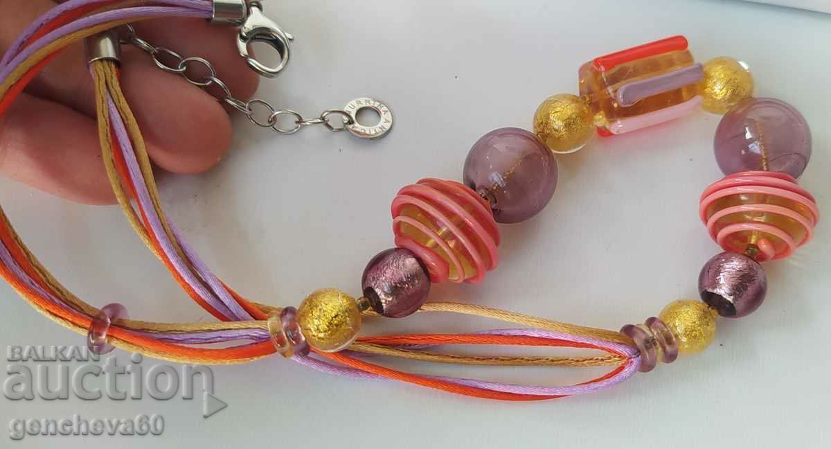 Hand-blown Murano glass necklace, certificate, Venice - 5