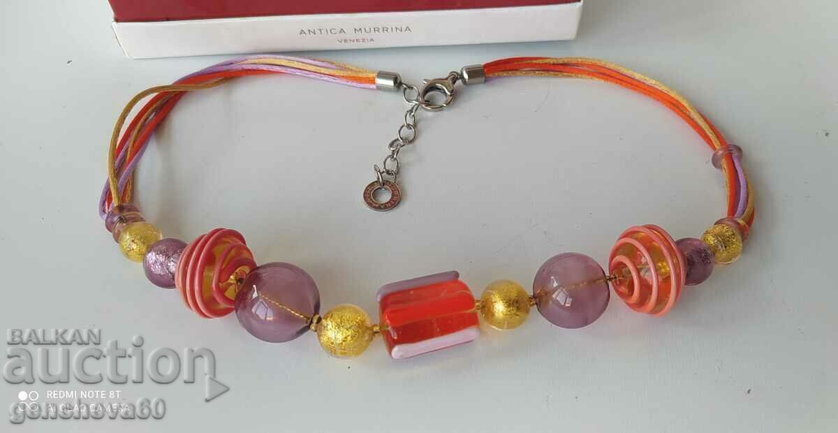 Hand-blown Murano glass necklace, certificate, Venice - 6