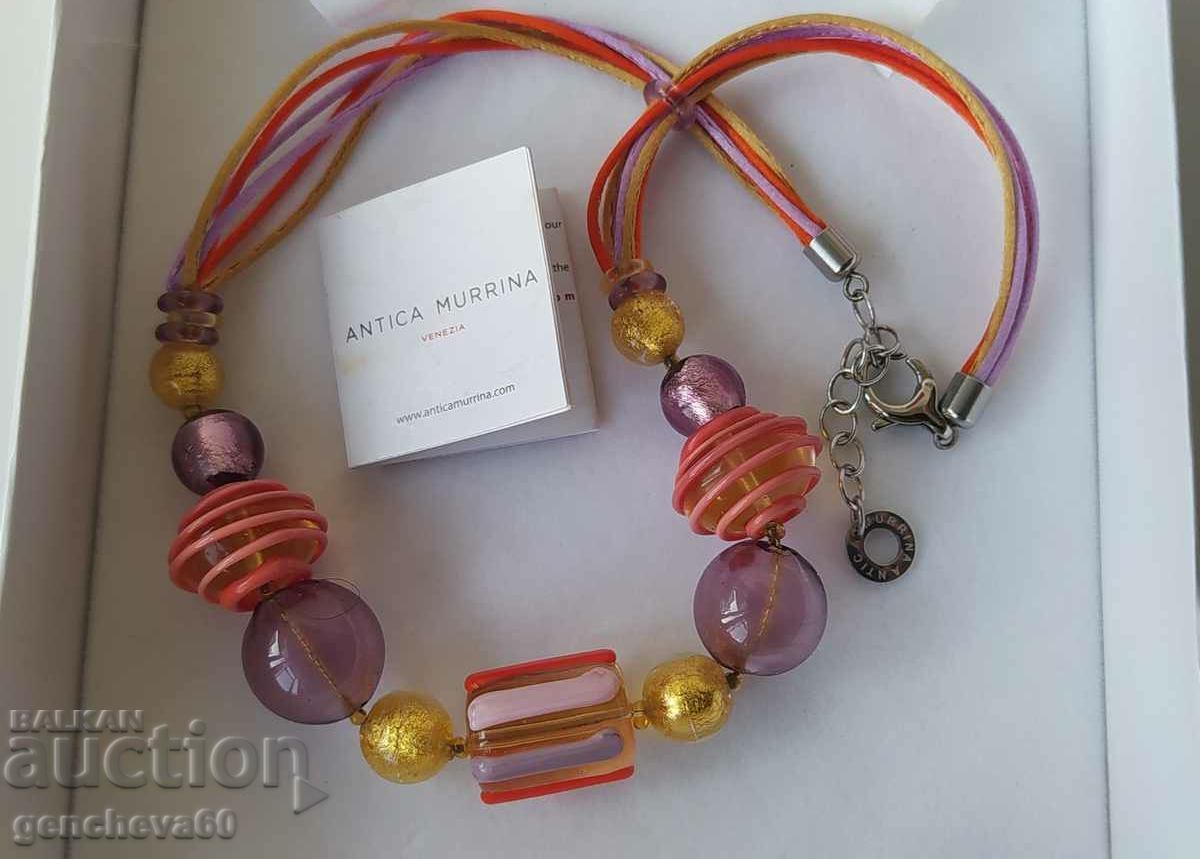 Hand-blown Murano glass necklace, certificate, Venice - 7
