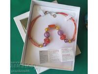 Murano glass necklace, certificate, Venice