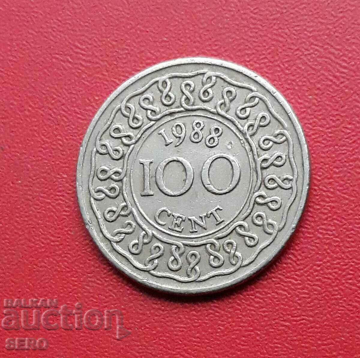 Suriname-100 cents 1988