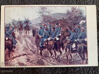 Old military card-11-Meeting of the allied troops