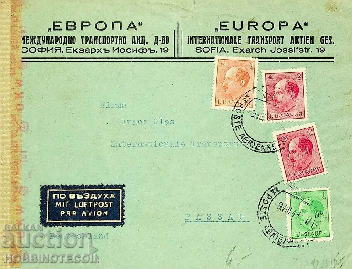 BULGARIA a calatorit AIRBAG SOFIA GERMANIA 1943 CENZURA