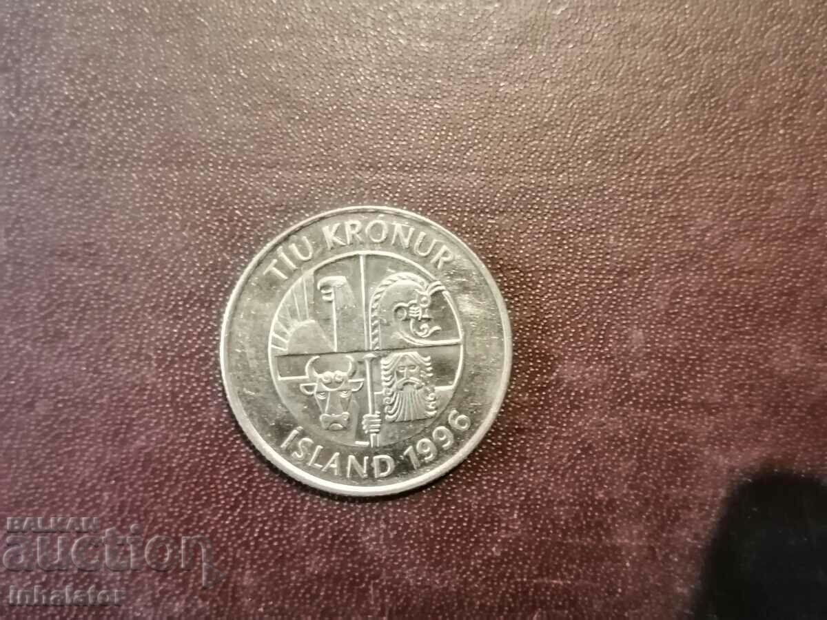 Iceland 10 kroner 1996