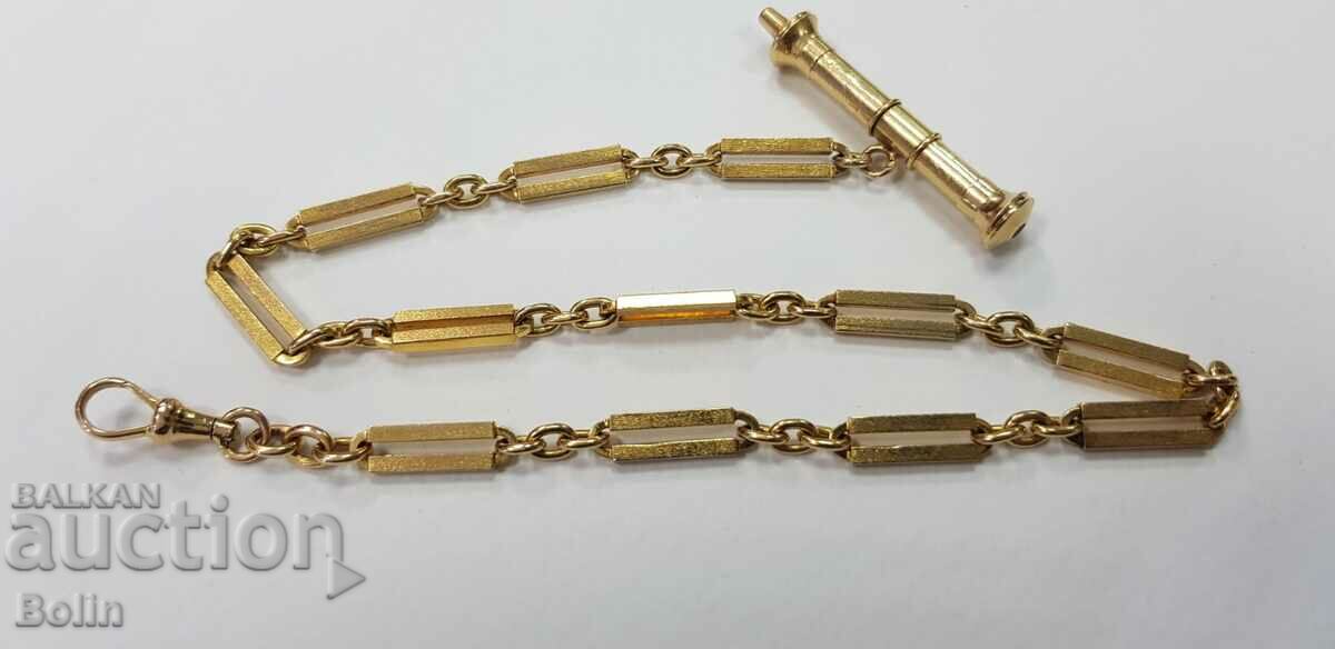 Rare chatelaine, ceas de buzunar custec 18ct secolul al XIX-lea