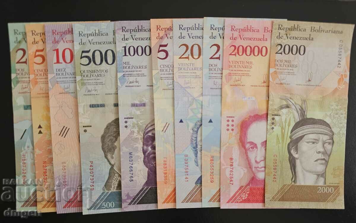 Lot of 10 banknotes Venezuela UNC