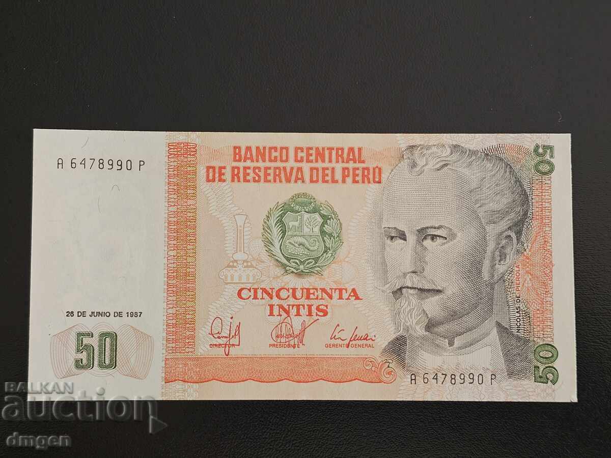 50 intis Peru 1987 UNC