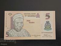 5 Naira Nigeria 2016 UNC