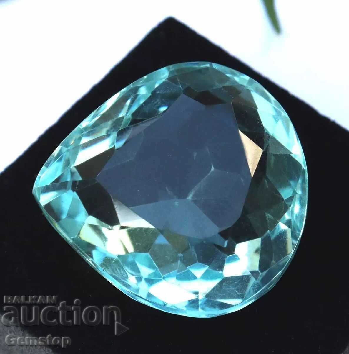 BZC! 76.00 kth natural aquamarine cert.OMGTL from 1st!