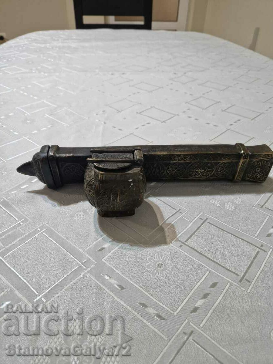 Auction Unique Oversized Ottoman Divided Inkwell Auction Unique Oversized Ottoman Divided Inkwell