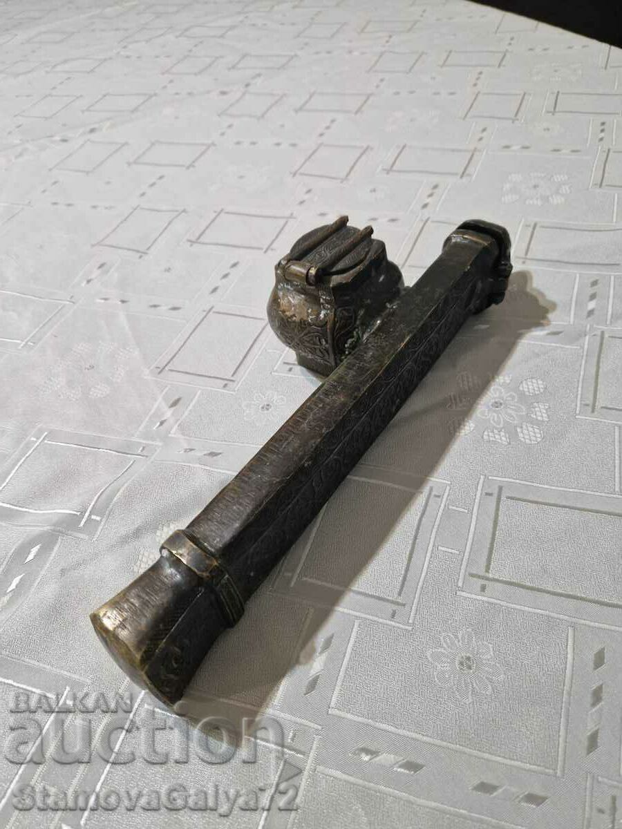 Unique Oversized Ottoman Divided Inkwell - 6 Unique Oversized Ottoman Divided Inkwell - 6