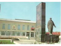 Old postcard - Hayredin village, Monument to V. Vodenicharski