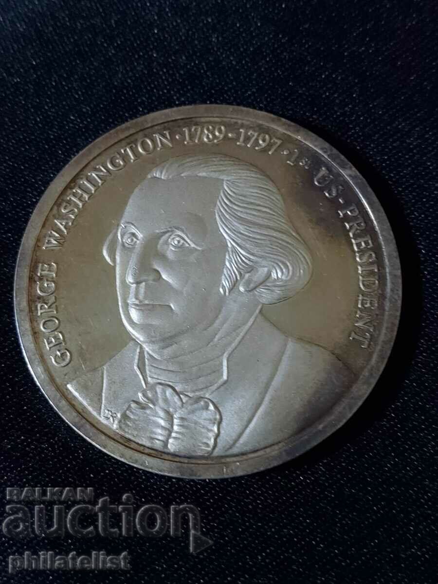 Germany 1991 - George Washington - Silver medal 15 grams