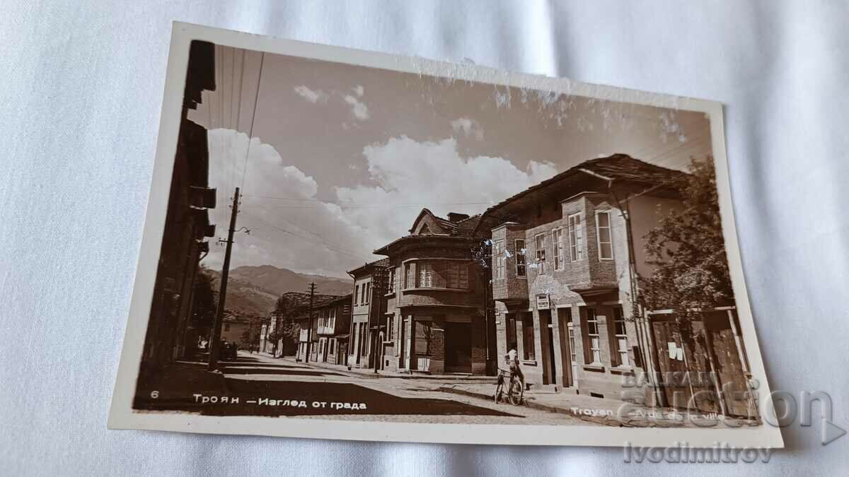 Postcard Troyan View from the city