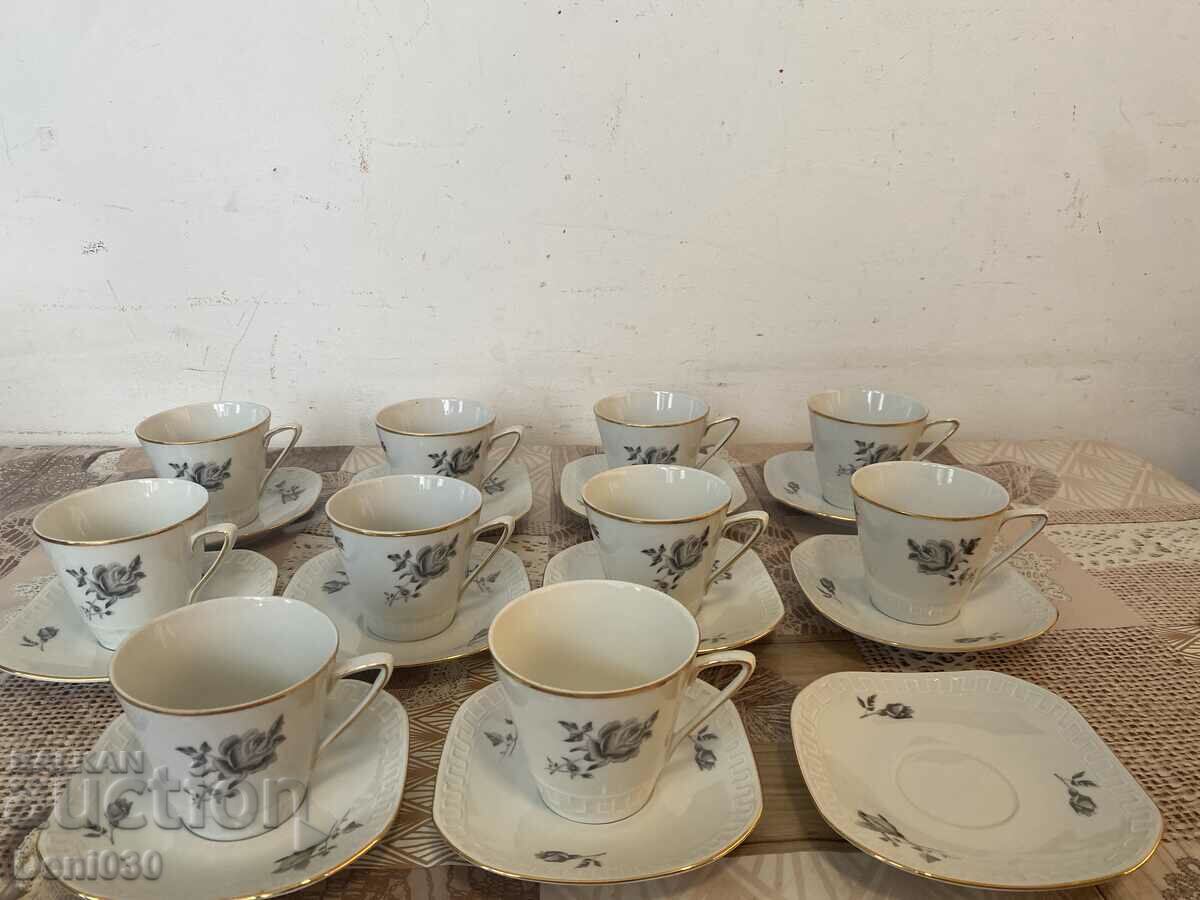 Beautiful porcelain coffee/tea service with markings