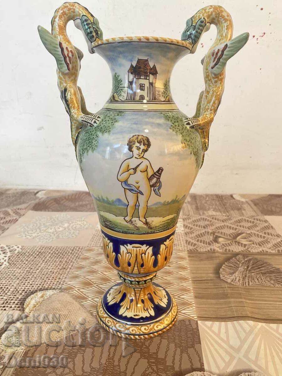 Unique porcelain vase with markings