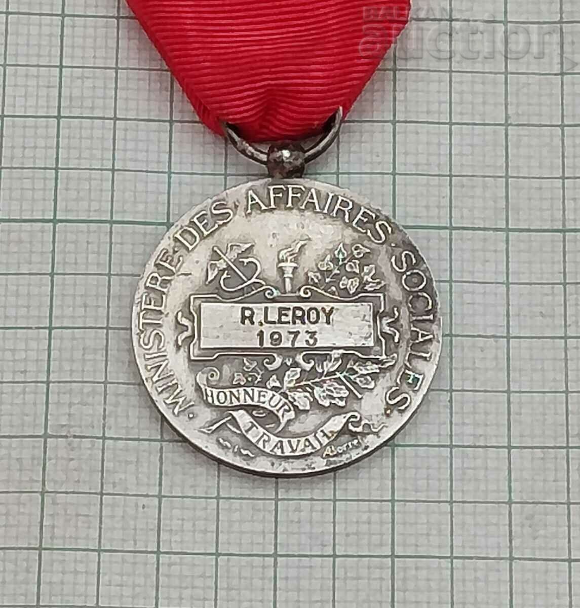 Auction FRANCE SILVER MEDAL NAMED 1973 Auction FRANCE SILVER MEDAL NAMED 1973
