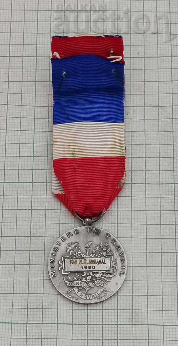 Delivery of FRANCE SILVER MEDAL NAMED 1980