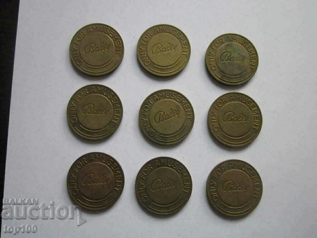 Delivery of LOT OF TOKENS FOR ELECTRONIC GAMES BZC !!!