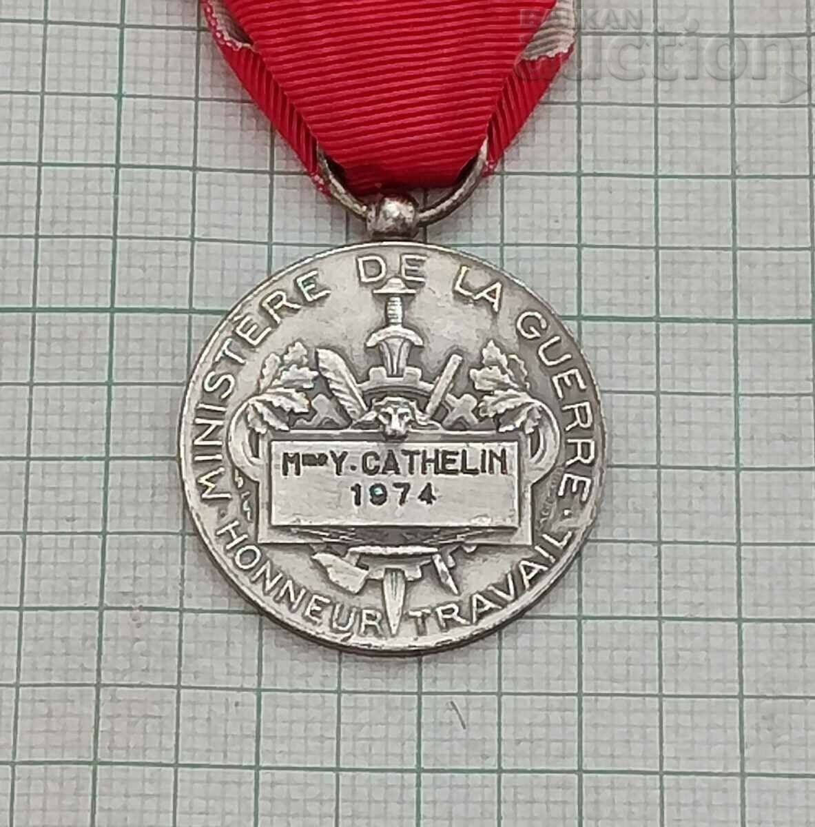 Auction  FRANCE SILVER ROSETTE MEDAL NAMED 1974